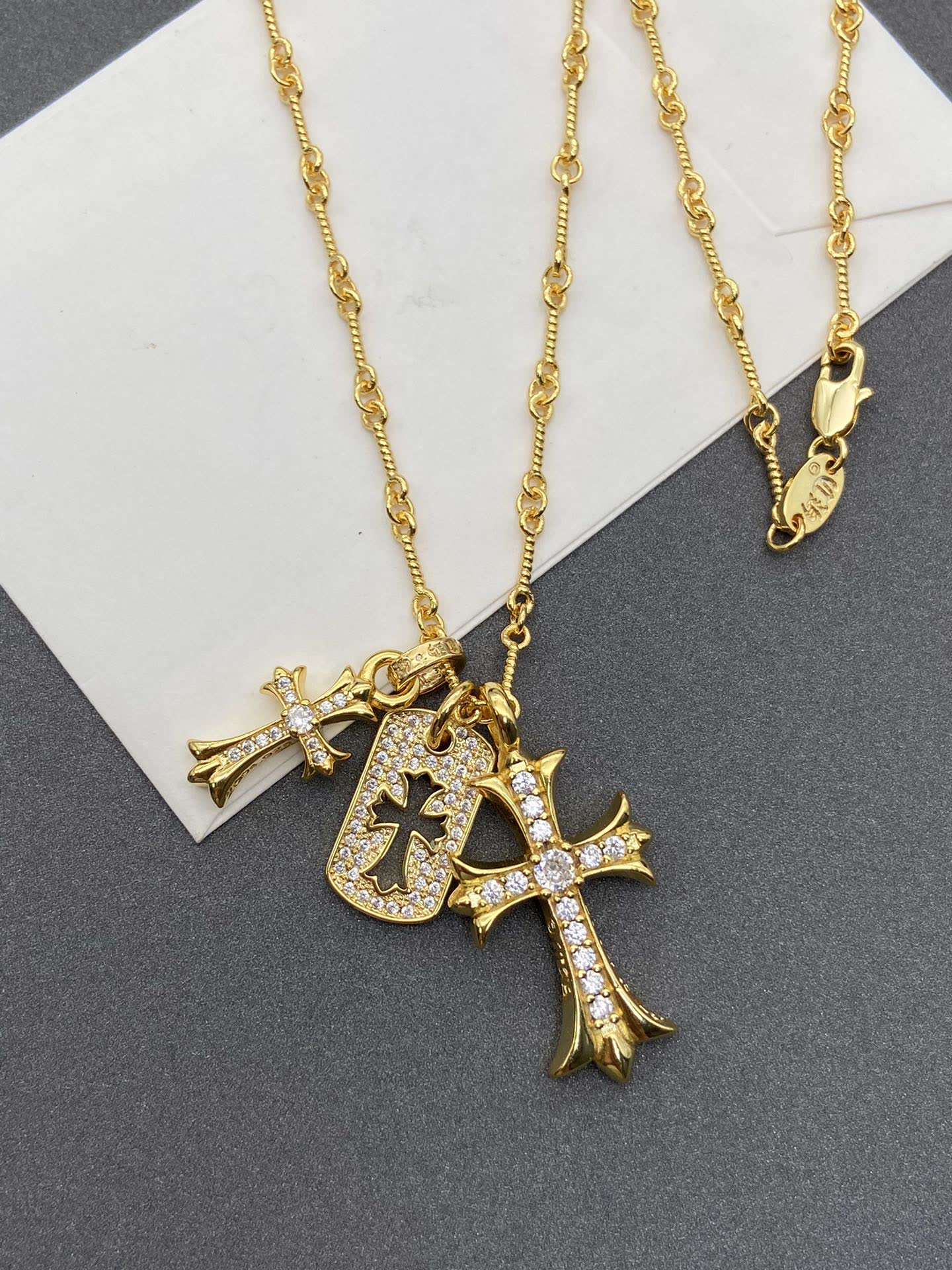 Chrome Hearts Elegant Cross Pendant Necklace